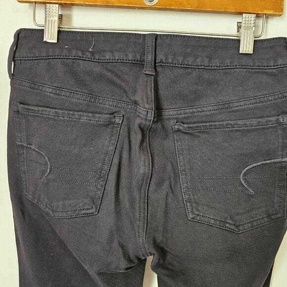 EUC AMERICAN EAGLE OUTFITTERS BLACK JEGGING SUPER STRETCH SIZE 6 - Picture 6 of 14